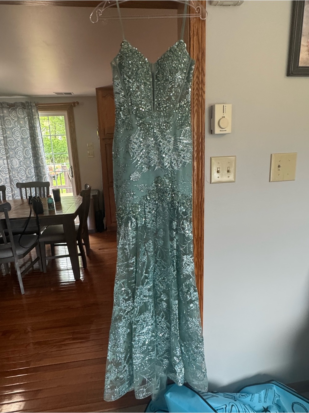 JVN by Jovani prom gown sage - Picture 10 of 14